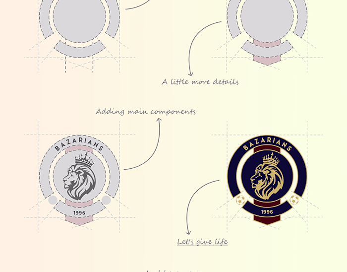 BAZARIANS FC | Logo Creation Process :: Behance