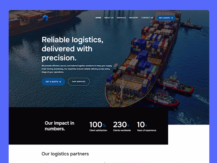 BlueRock Logistics - Custom Webflow Website & CMS Build
