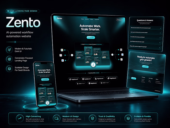 Webflow-based landing page designed for
