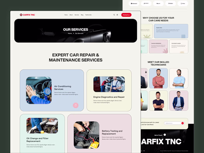 CARFIX TNC - Transportation Website Template