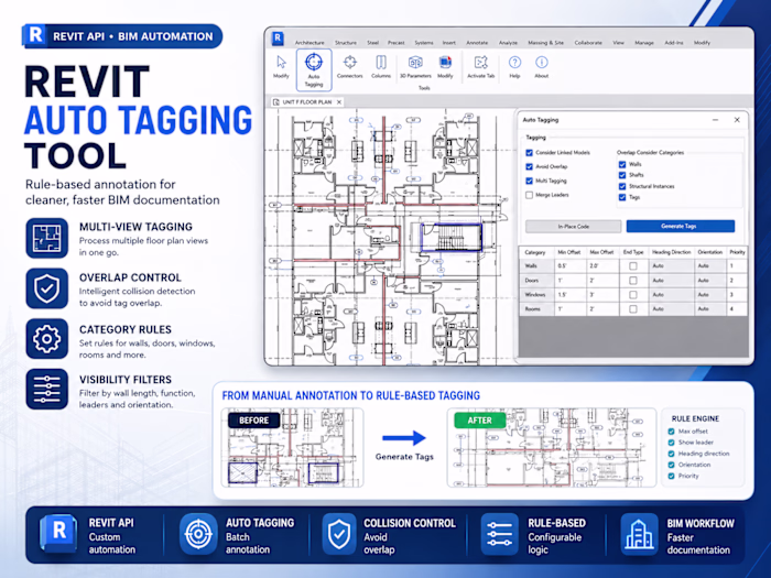 Revit Auto Tagging & Annotation Automation Tool