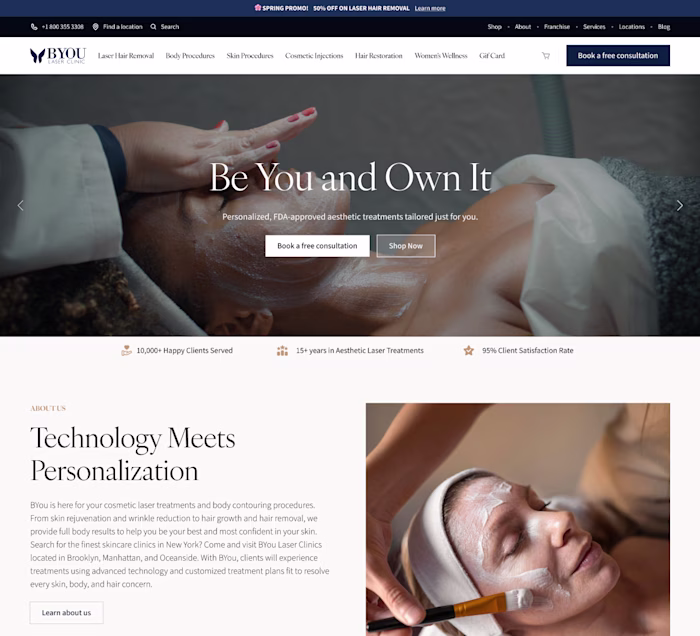 Redesign of BYou website