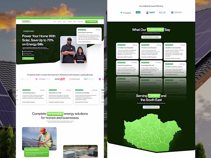 Website Redesign and SEO for Solar Panels London