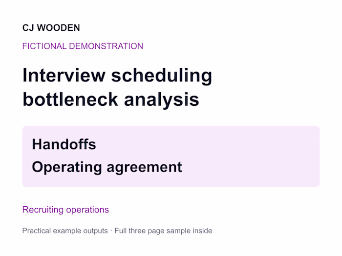 Reducing interview scheduling delays Demo