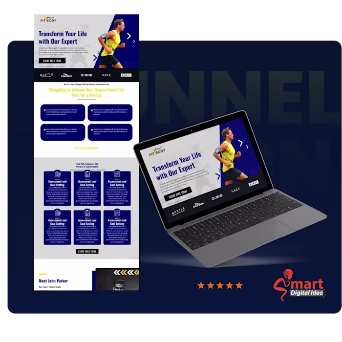 Landing page design
