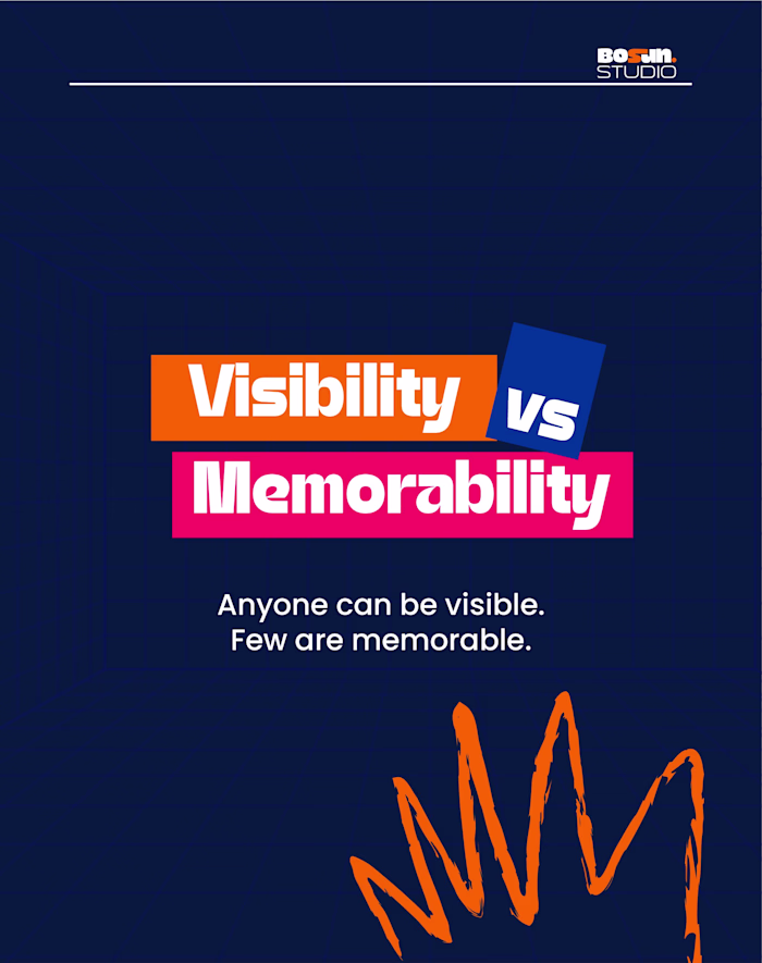 Anyone can be visible. Few are memorable. Designers who stan...
