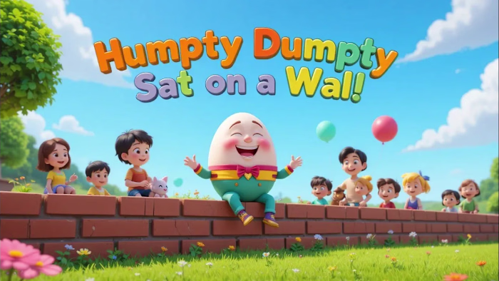 Humpty Dumpty Sat on a Wall | Nursery Rhymes for Kids | Fun Baby Songs | Kids Learning Videos
