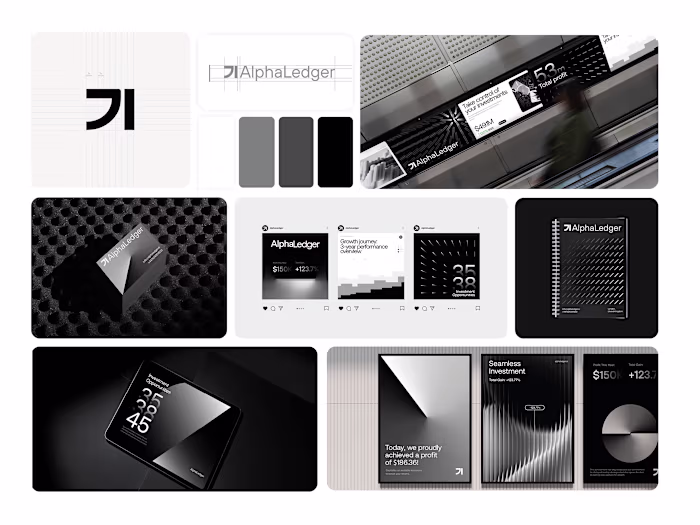 Alpha Ledger Branding Bento Board