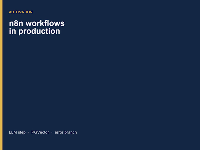 n8n production automations