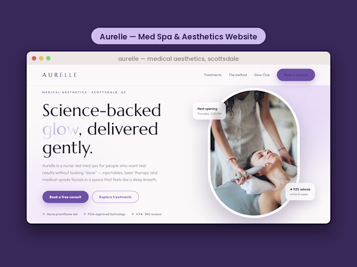 A premium website for a