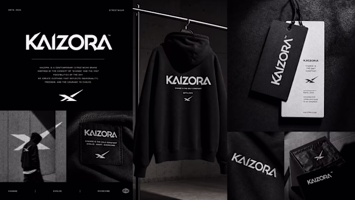 KAIZORA — Modern Streetwear Identity
A