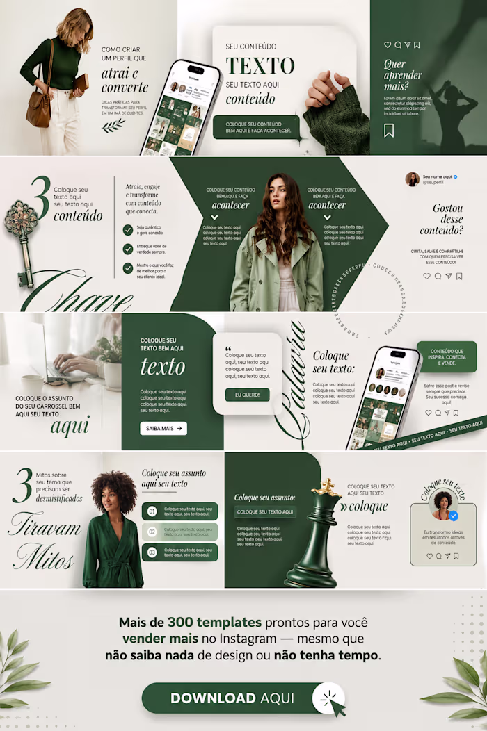 Modern Instagram Carousel Template Collection
This