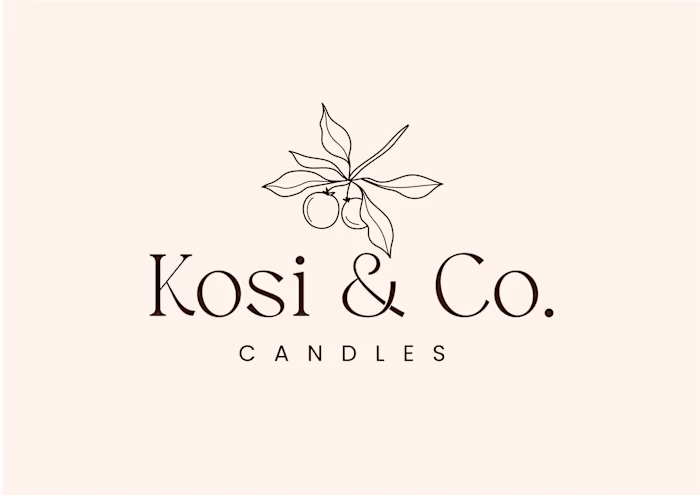 Hand drawn minimalist botanical logo design