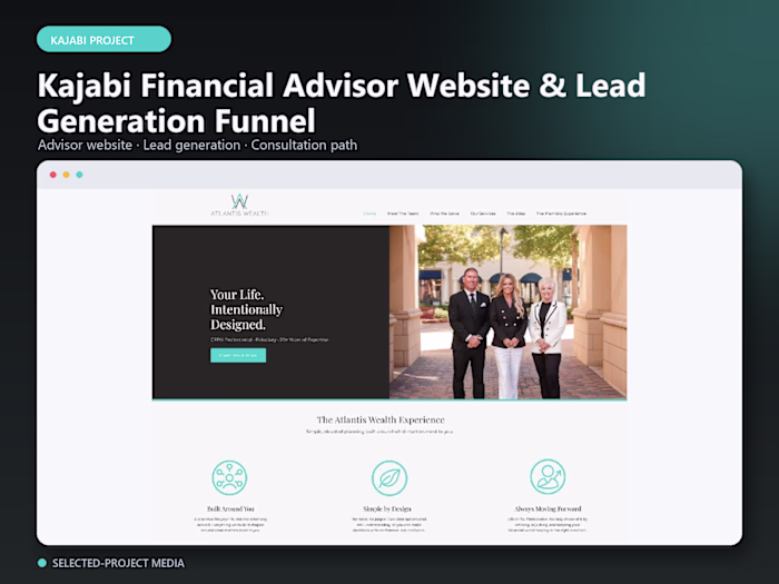 Kajabi Financial Advisor Website & Lead Generation Funnel