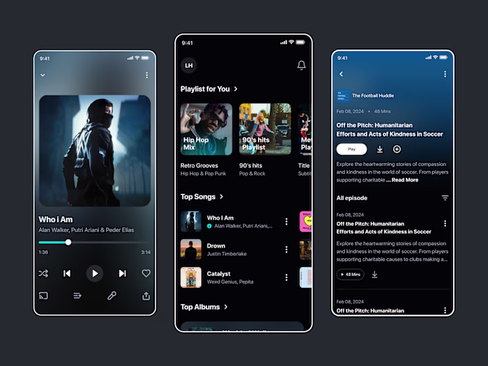 Music & Podcast Streaming Mobile App