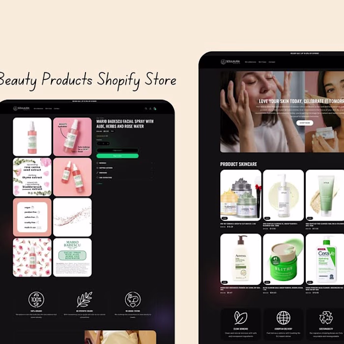 Beauty and Skin Product's Shopify Store