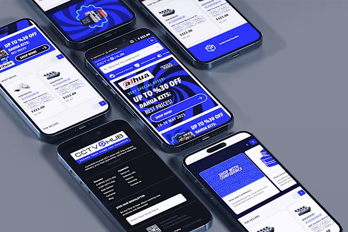 CCTV HUB Website, UI/UX and Branding