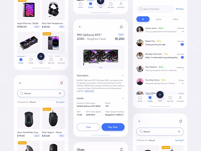 Buy/Sell (P2P) Marketplace App UI by Inayat Naqvi on Dribbble