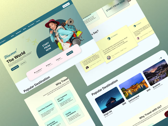 Travel Landing Page UI Design