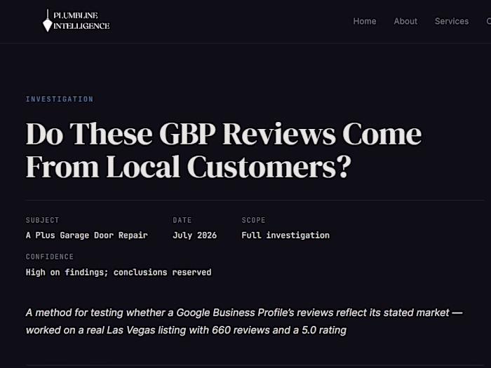 Do These GBP Reviews Come From Local Customers?