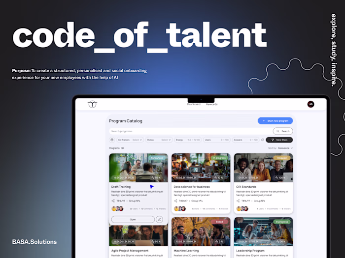 Web platform for onboarding experience