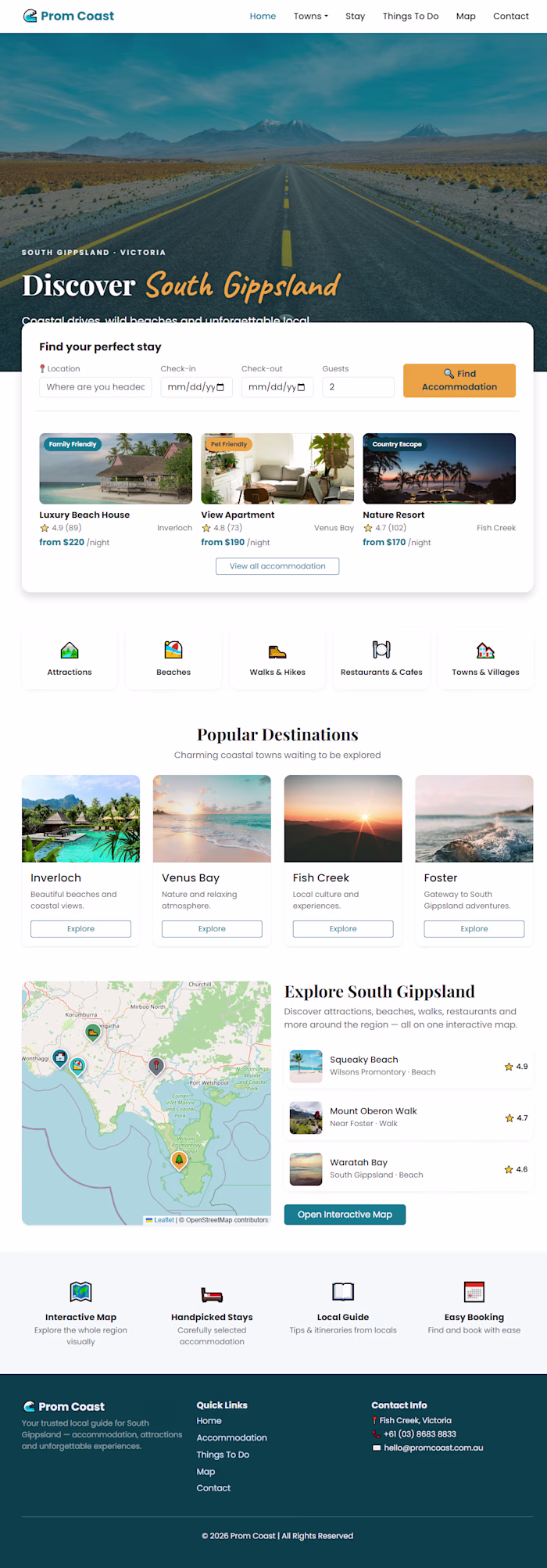 Website for a tour website