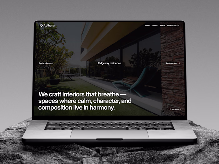 Aethena Website System for Interior Design