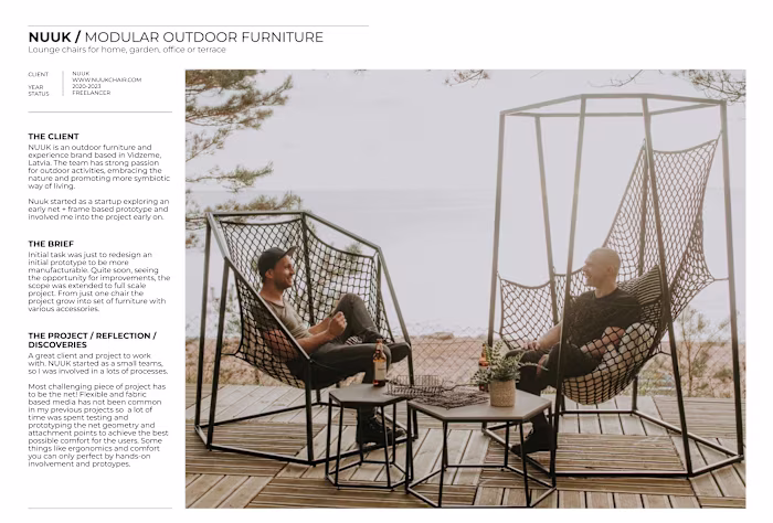 Modular outdoor furniture