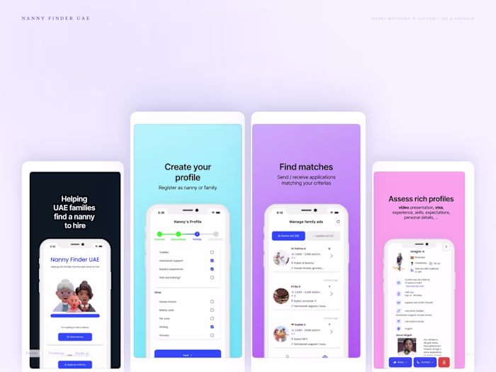NannyFinder: Multi-Platform Care Marketplace Development