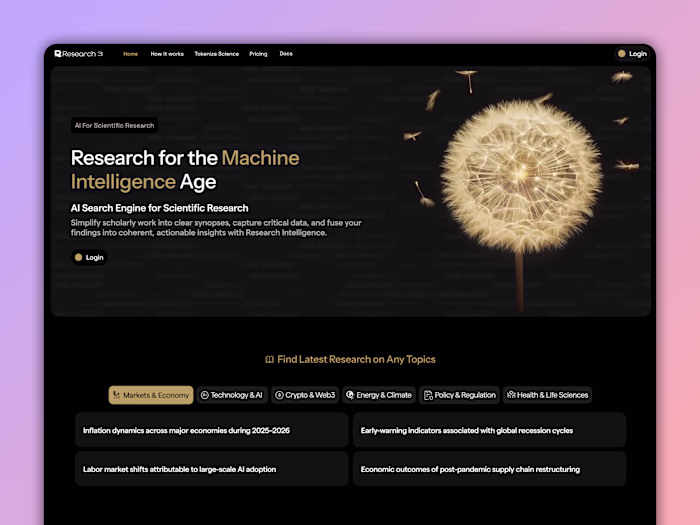 Research3 is an AI-powered search