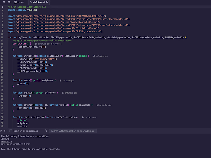 ERC-721 CONTRACT FOR A CLIENT