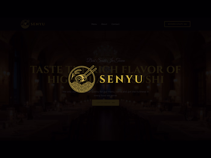 Senyu — Fine Dining Website