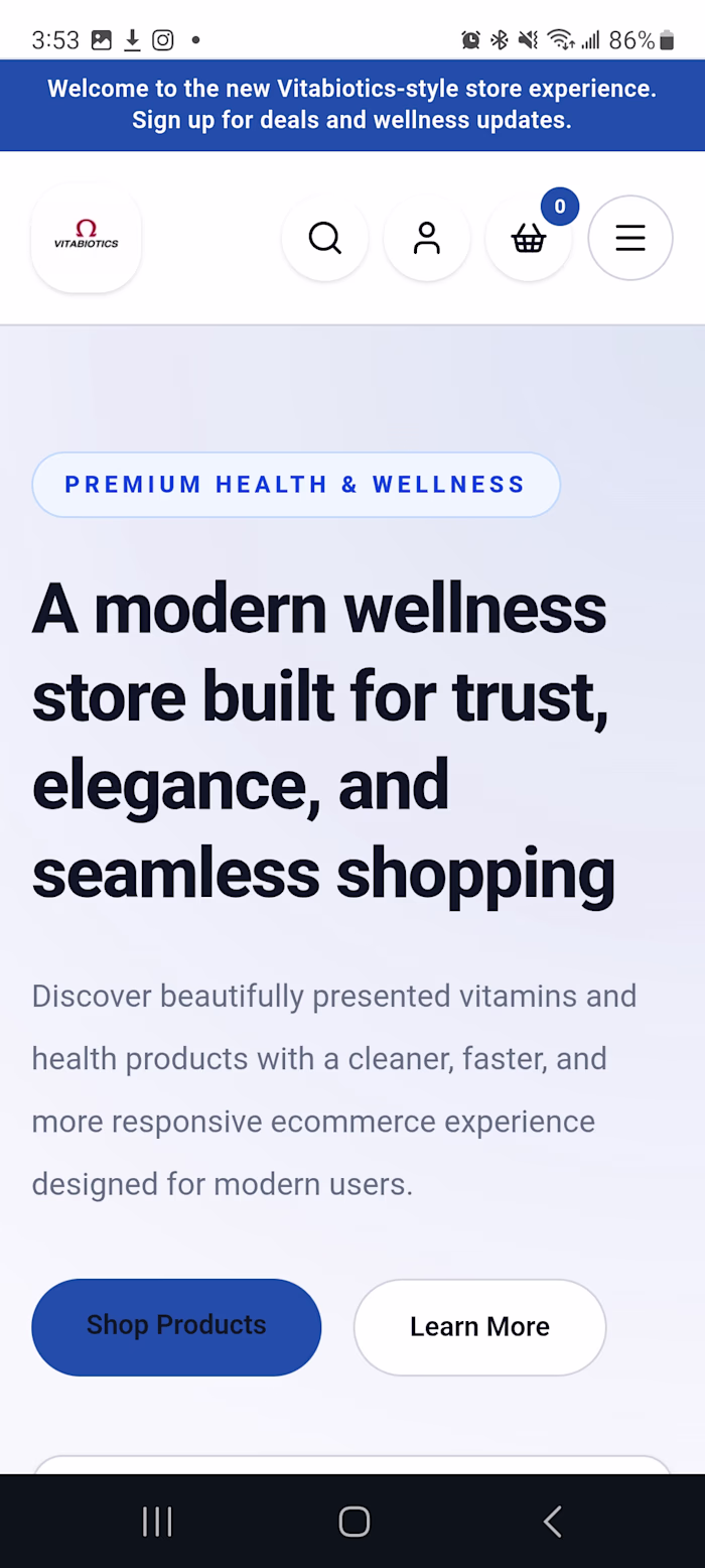 An e-commerce website for a