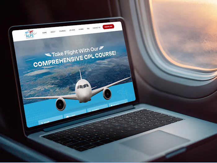 Alps Airline Course Landing Page Design by Muskaan on Dribbble