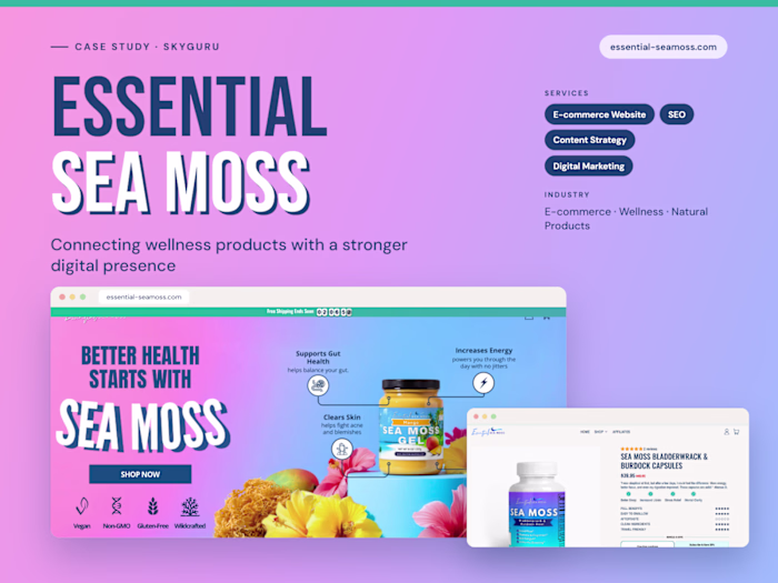 Essential Sea Moss: E-commerce & SEO for a Wellness Brand
