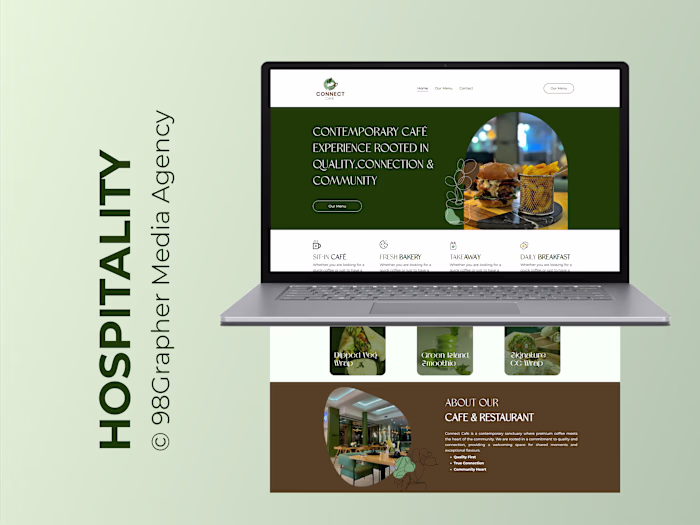 Concept Cafe website for Menu