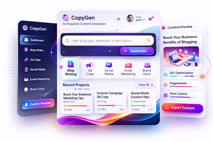 AI Powered content generator for
