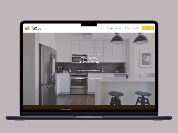 Professional Website Design For Master Cleaning
