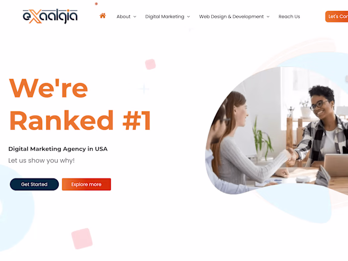 Custom website design for a well known digital marketing company