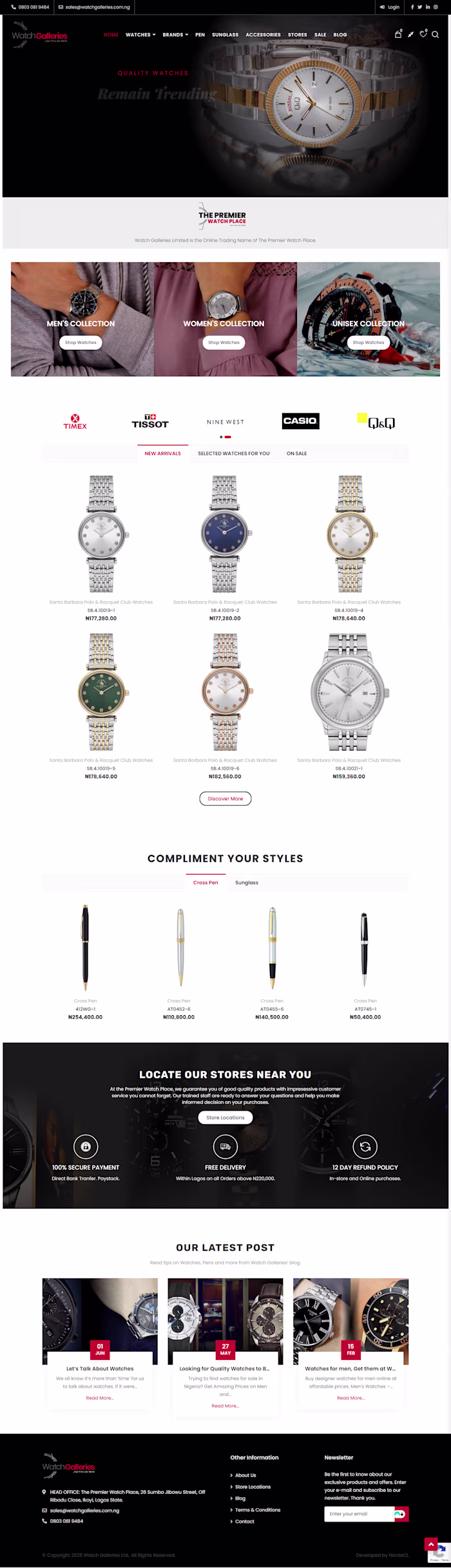 E-commerce Watch store