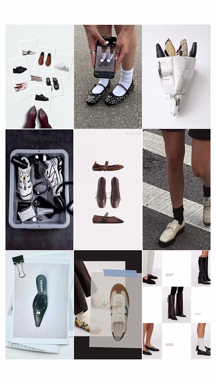 Mood board for Shoe Client