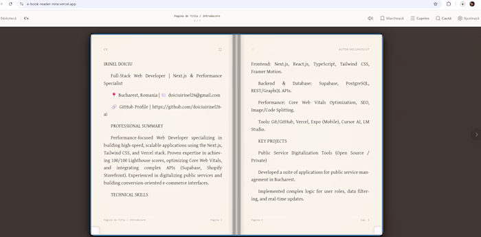 Interactive 3D eBook Reader with AI Translation