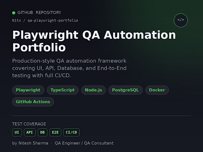 Built an end-to-end QA automation