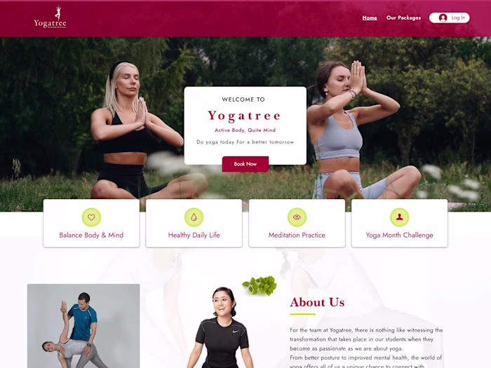 Yoga Website Development (Wix)