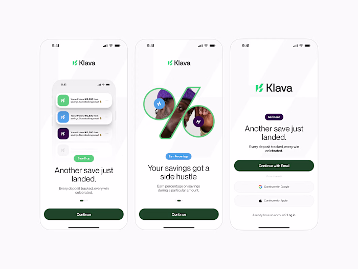 Klava Mobile App Onboarding