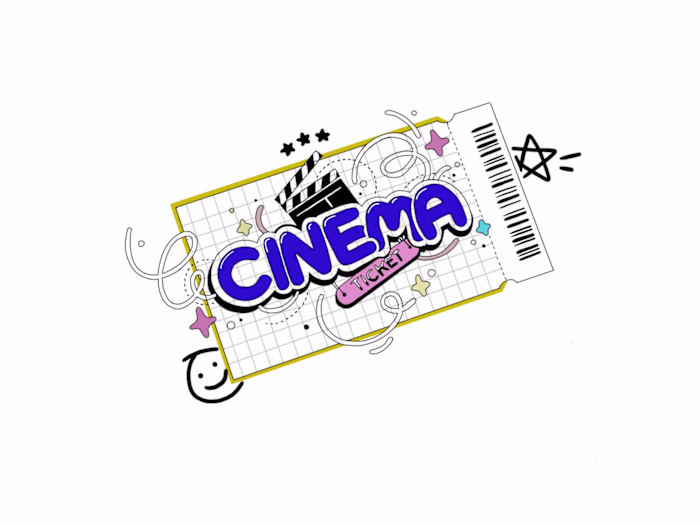 Cinema Ticket Logo Design