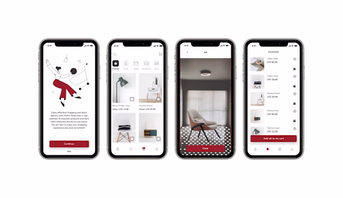 Artful - Space and decor design mobile app using AR