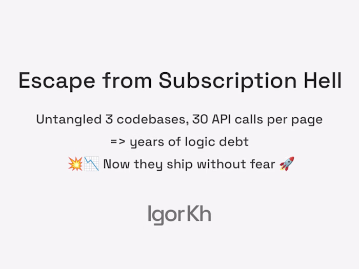 Architecture Roadmap for Subscription Management Overhaul