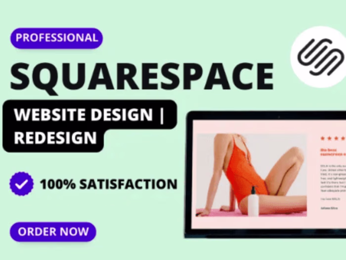 I will do squares pace website design or redesign