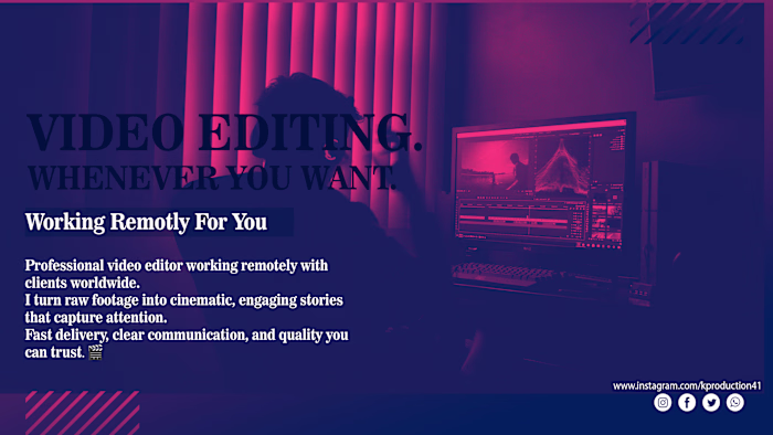 Remote video editor delivering clean,